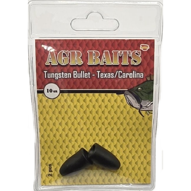 AGR TUNGSTEN BULLET TEXAS & CAROLINA ( NEGRO MATE ) 10 GR