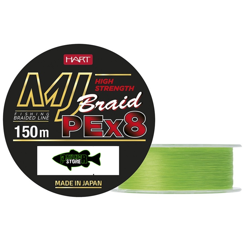 HART TRENZADO MJ BRAID VERDE FLUO PE 8X 150MTS