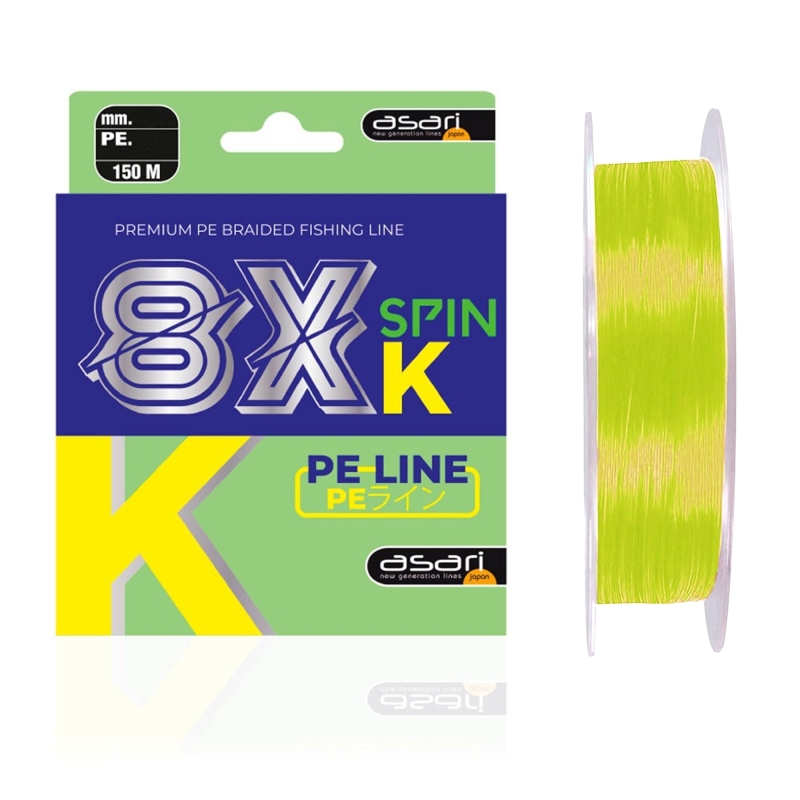 ASARI TRENZADO 8X-K SPIN YELLOW 150MTS