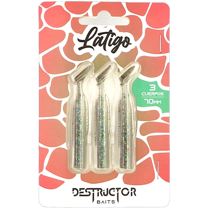 DESTRUCTOR BAITS LATIGO NATURAL ELECTRIC PACK 3 CUERPOS