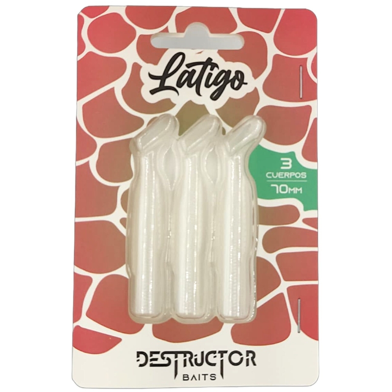 DESTRUCTOR BAITS LATIGO WHITE PEARL PACK 3 CUERPOS