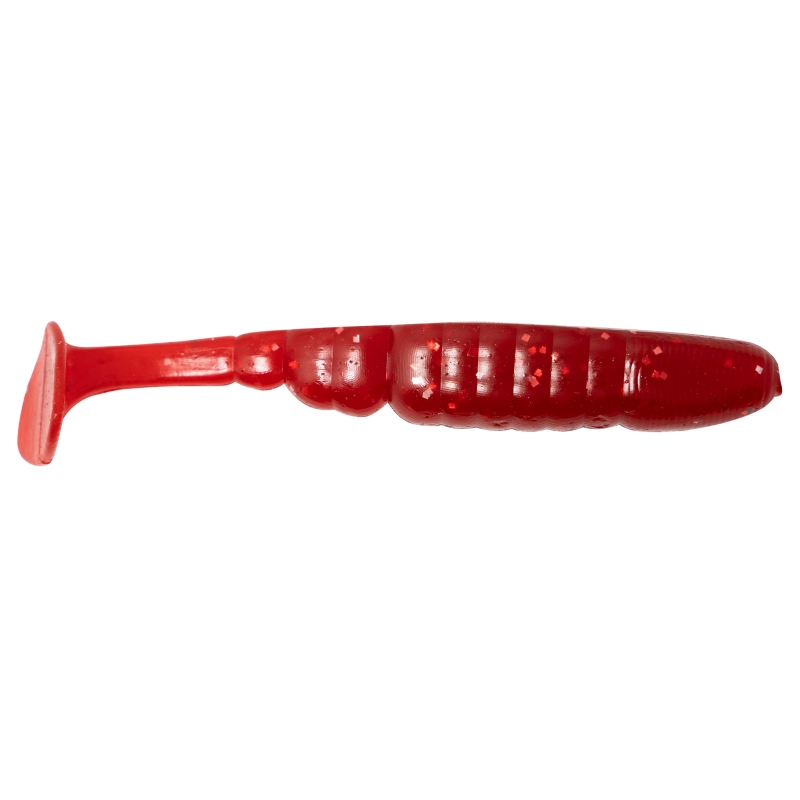 BAITBREATH TT SHAD 4'' CLEAR RED SILVER