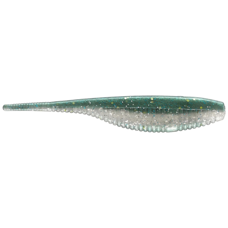 YAMAMOTO FAT SHAD SHAPE WORM 4" GREEN GIZZARD