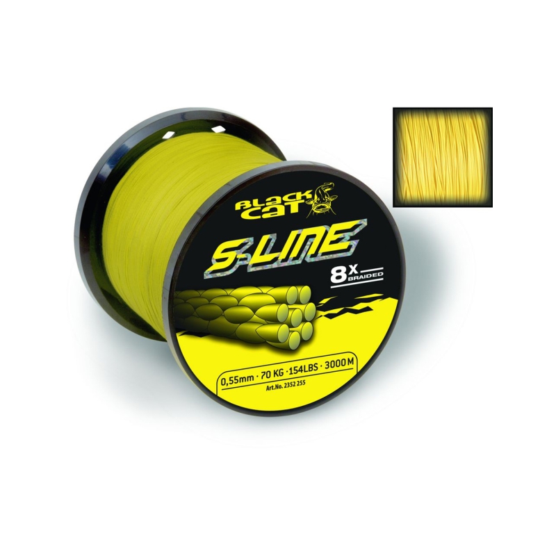BLACK CAT S-LINE TRENZADO 0.42MM 250M 45KG YELLOW