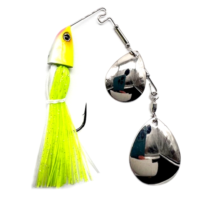 ECOLURES SPINNERBAIT AH64 ZAMAK DC 1/2OZ WHITE CHART