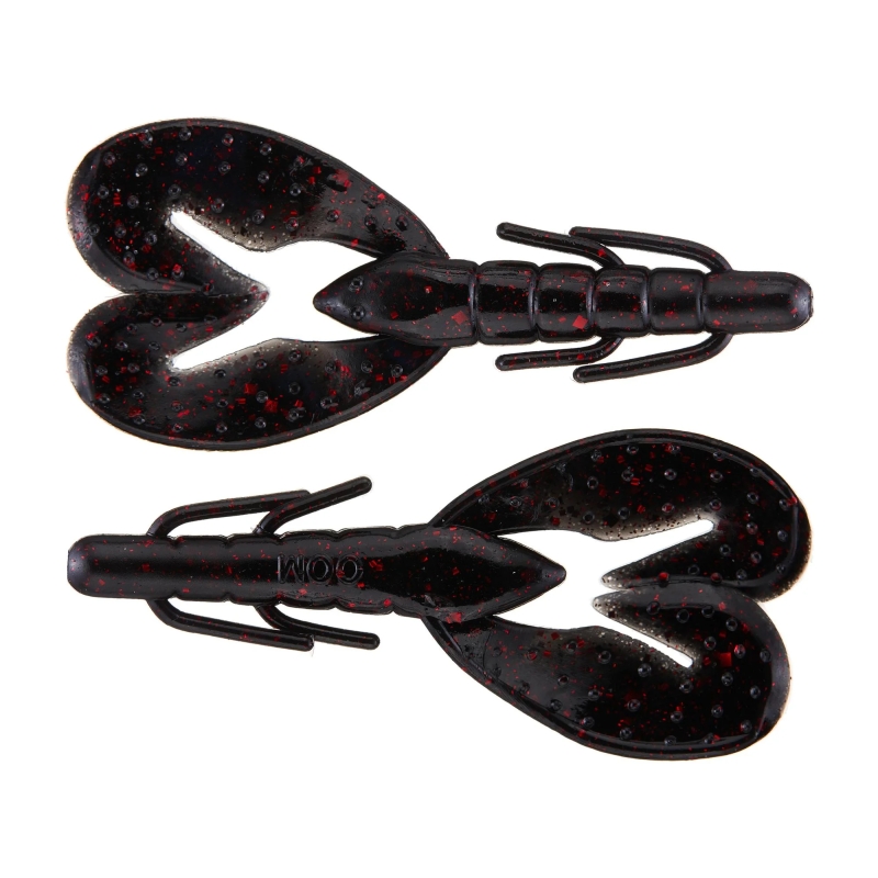 ZOOM SUPER SPEED CRAW 4" BLACK RED GLITTER