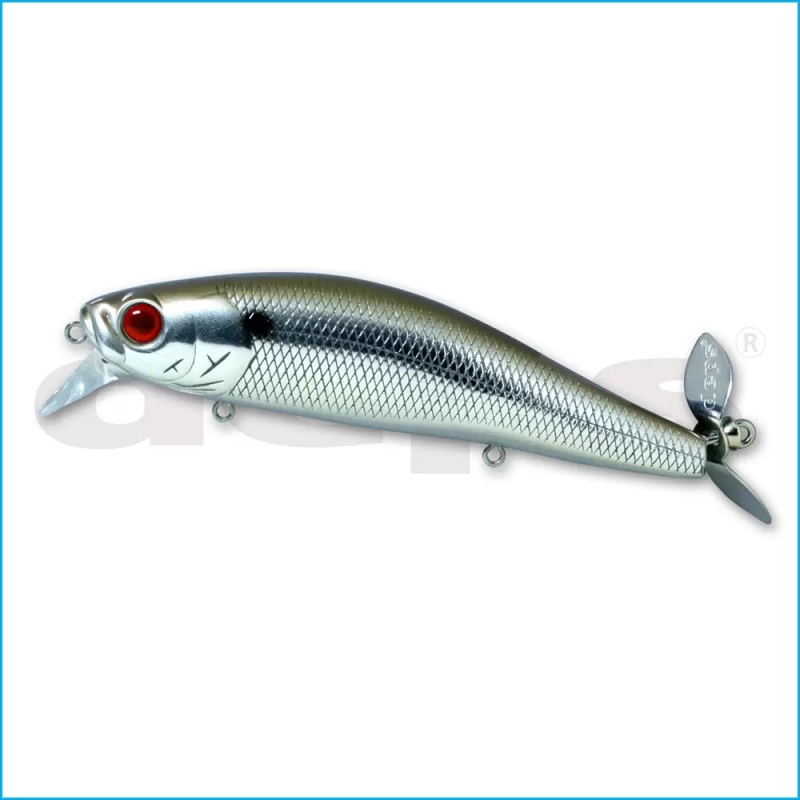 DEPS SPIRAL MINNOW CHROME BLACK BACK