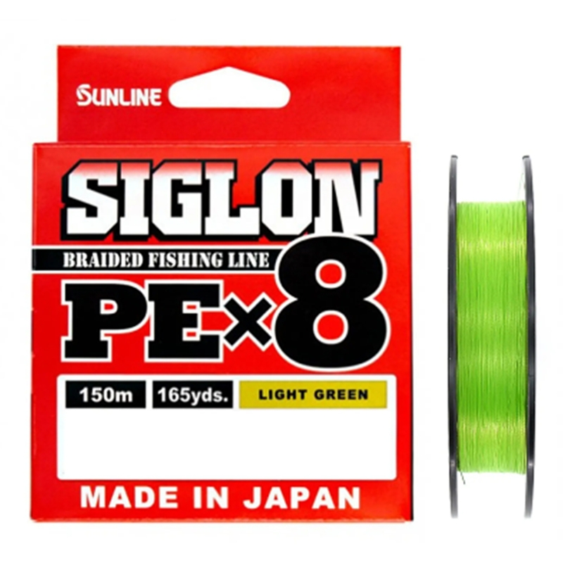 SUNLINE TRENZADO SIGLON PE X8 LIGHT GREEN 150MTS