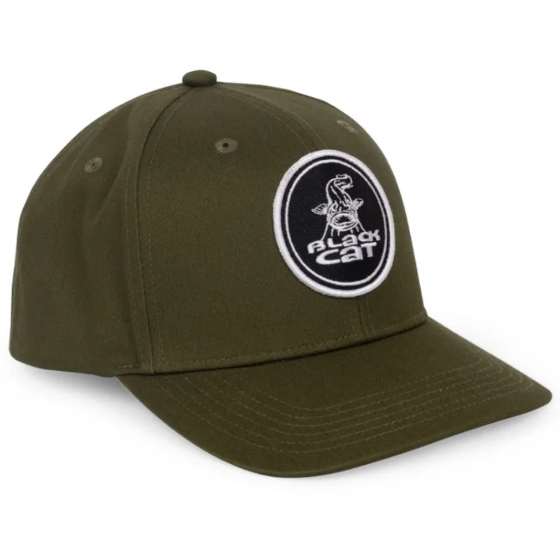 BLACK CAT GORRA GREEN FLAT PEAK CAP