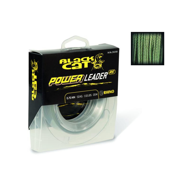 BLACK CAT POWER LEADER TRENZADO 1MM 80KG 20MTS