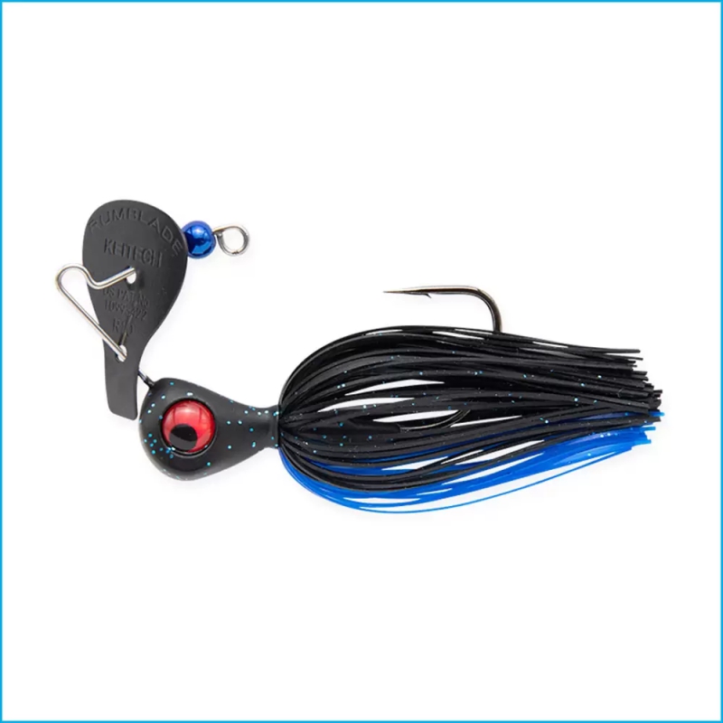 KEITECH CHATTER RUMBLADE JIG 3/8OZ BLACK BLUE 413