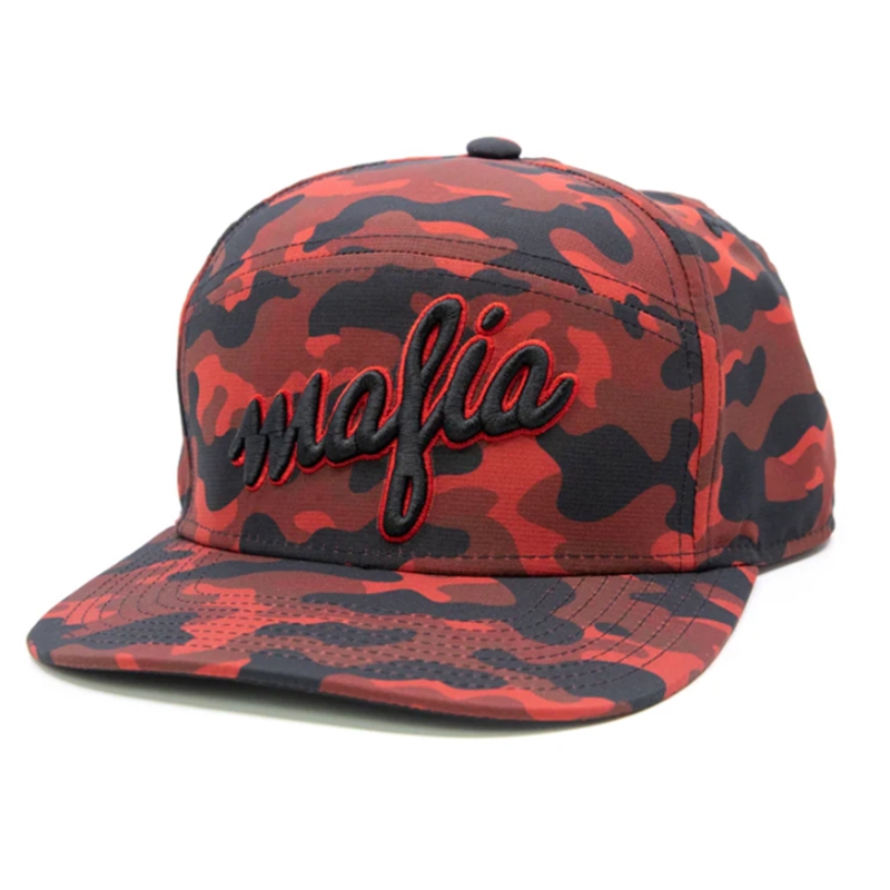 BASS MAFIA GORRA RED MULTI-CAM 7 PANELS HAT