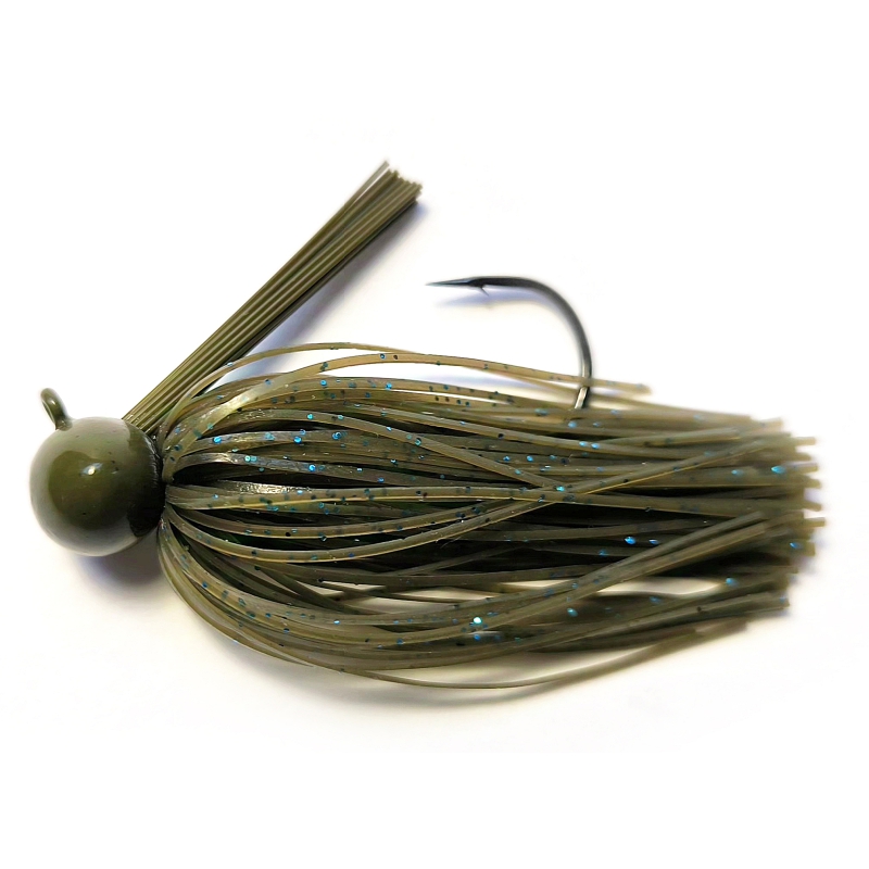 LONGASBAITS JIG FOOTBALL 1/2OZ GREEN PUMPKIN BLUE GP90