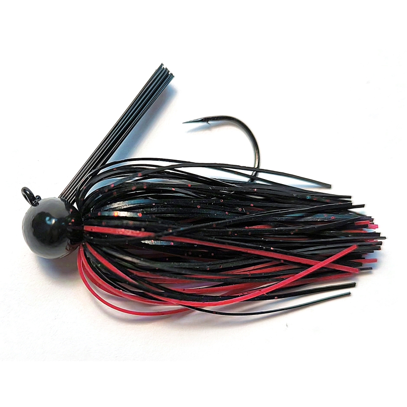 LONGASBAITS JIG FOOTBALL 3/8OZ BLACK RED