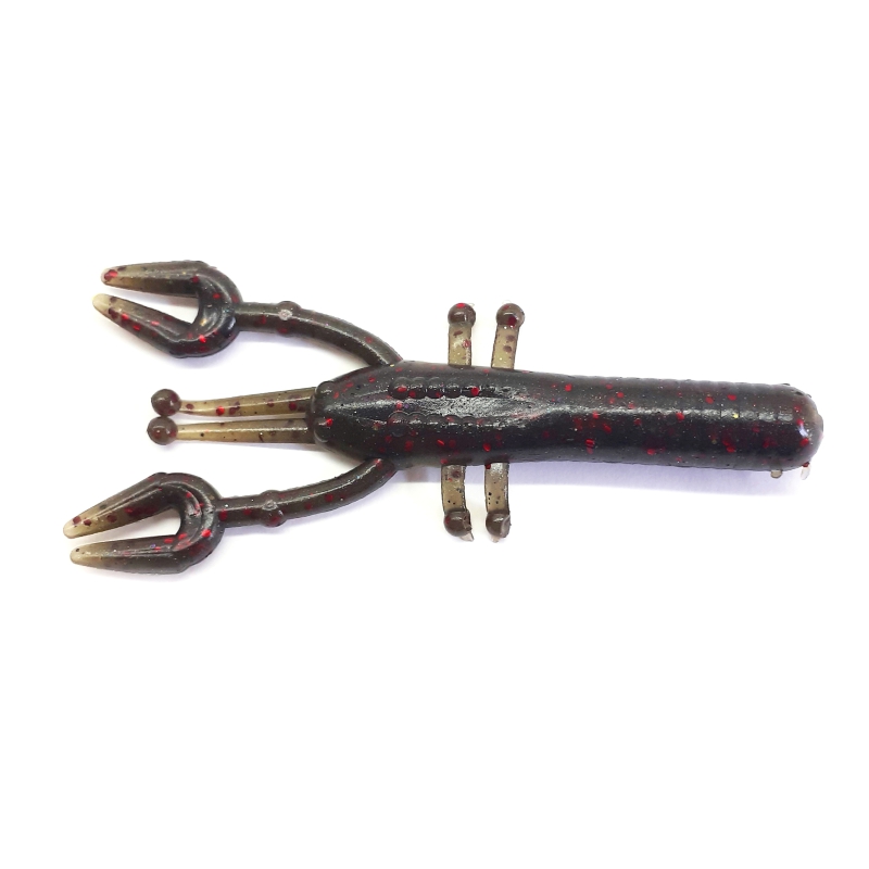 LONGASBAITS LB CRAW 4'' GREEN PUMPKIN RED