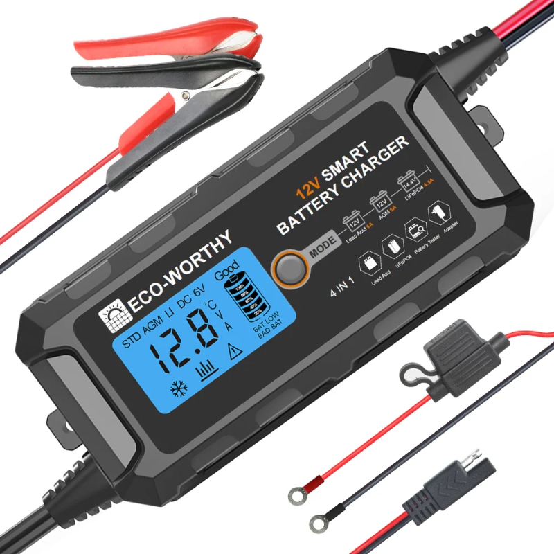 ECO-WORTHY CARGADOR INTELIGENTE LIFEPO4 5A
