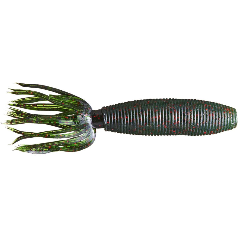 GARY YAMAMOTO FAT IKA 4" WATERMELON / BLACK & RED FLAKE