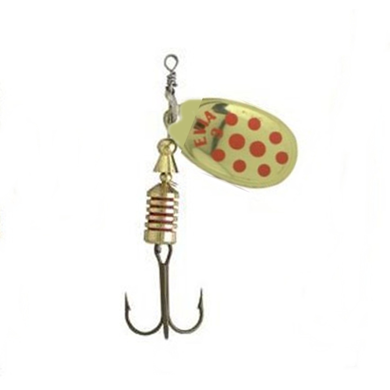 EVIA CUCHARILLA CLASICA COLOR ORO PUNTOS ROJOS